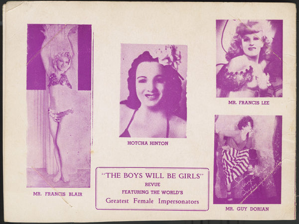 Gay Paree souvenir program (interior), General Photographs Collection, MS 362, UTSA Libraries Special Collections [3]