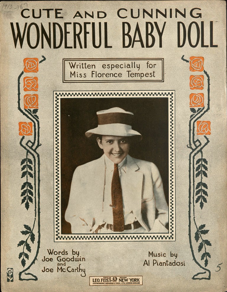 SHEET MUSIC 278, Cute and cunning wonderful baby doll, words by Joe Goodwin and Joe McCarthy; music by Al Piantadosi, 1913